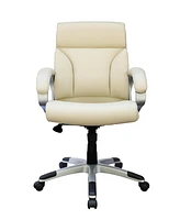 Boss Office Products 41-44" Leather Modern Mid Back Executive Chair