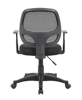 Boss Office Products 35-40" Polyester Commercial Grade Mesh Task Chair with T-Arms