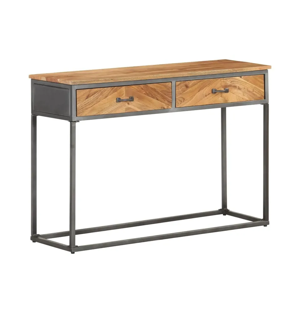 Console Table 43.3"x13.8"x29.5" Solid Acacia Wood