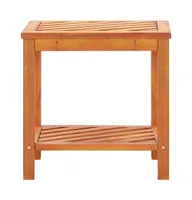 Side Table Solid Acacia Wood 17.7"x13"x17.7"