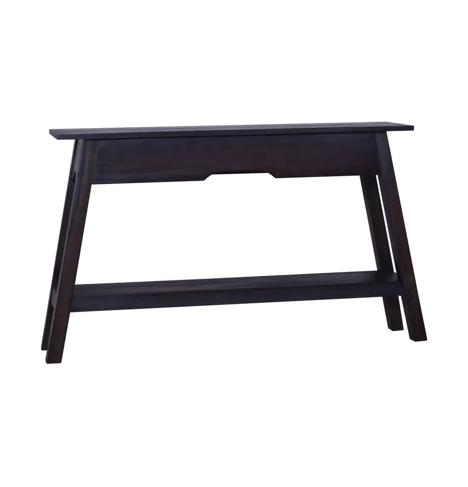 Console Table Black 47.2"x11.8"x29.5" Solid Mahogany Wood