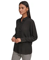 Karl Lagerfeld Paris Women's Ruffled Blouse