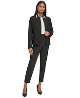 Karl Lagerfeld Women's Reverse Lapel One Button Blazer