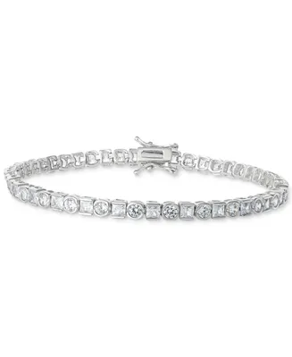 Giani Bernini Cubic Zirconia Square & Round Tennis Bracelet in Sterling Silver, Created for Macy's