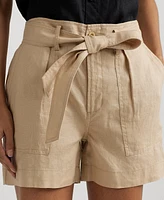 Lauren Ralph Lauren Belted Linen Shorts