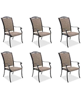 Wythburn Mix and Match Filigree Sling Outdoor Dining Chairs, Set of 6, Created for Macy's