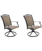 Wythburn Mix and Match Filigree Sling Outdoor Swivel Chairs