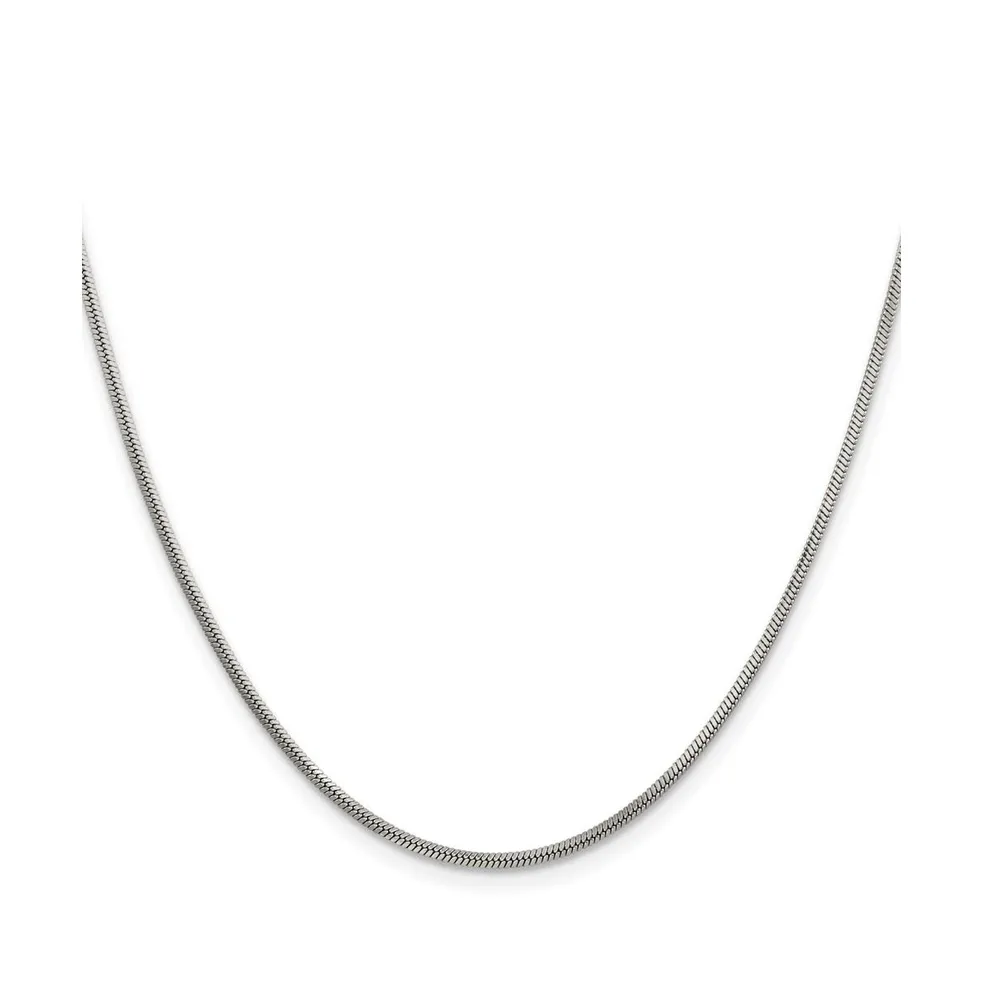 Chisel Stainless Steel 1.5mm Square Snake Chain Necklace