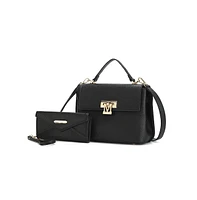 Mkf Collection Hadley Satchel Bag with Wristlet Wallet by Mia K