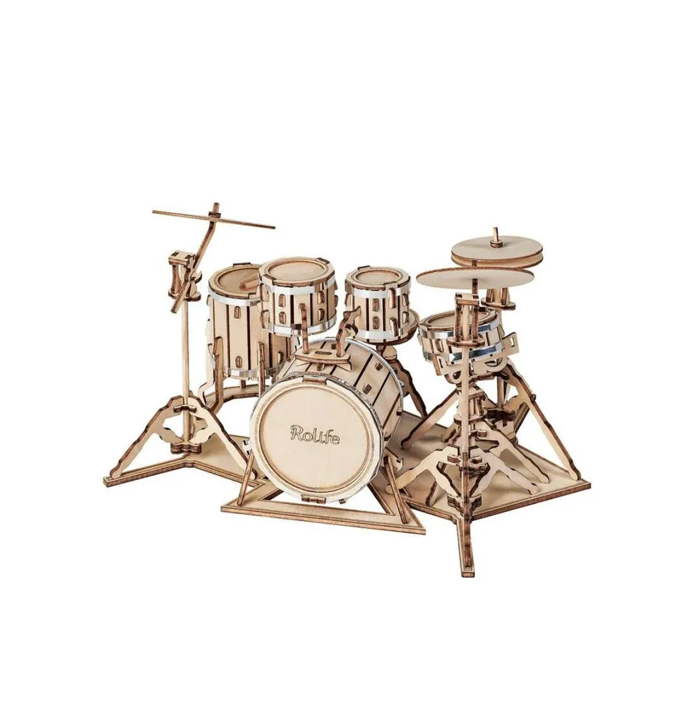 Diy 3D Wood Puzzle - Drum Kit - 246pcs