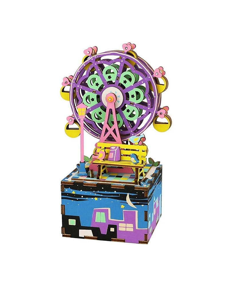 Diy 3D Puzzle 2 Pack - Ferris Wheel Music Box and Merry Go Round