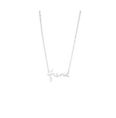 316L Absolute Affirmation Silver-Tone "Fierce" Necklace