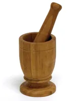 Imusa 5.60" Bamboo Mortar and Pestle