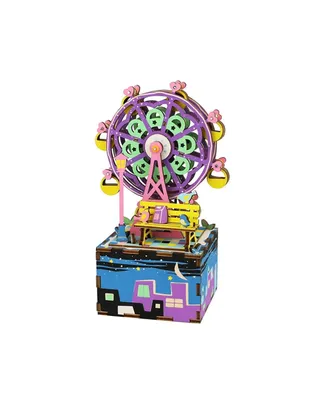 Diy 3D Wood Puzzle Music Box: Ferris Wheel - 69 Pieces