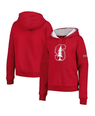 Women's Cardinal Stanford Team Big Logo Pullover Hoodie