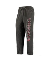 Men's Concepts Sport Heathered Charcoal, Crimson Distressed Washington State Cougars Meter T-shirt and Pants Sleep Set