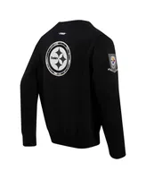 Men's Pro Standard Black Pittsburgh Steelers Prep Button-Up Cardigan Sweater