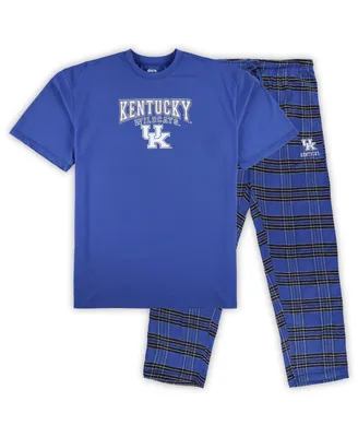 Men's Profile Royal Distressed Kentucky Wildcats Big and Tall 2-Pack T-shirt Flannel Pants Set