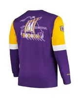 Men's Mitchell & Ness Purple Minnesota Vikings Big and Tall Fleece Pullover Sweatshirt