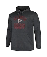 Men's Fanatics Heather Charcoal Atlanta Falcons Big and Tall Pullover Hoodie