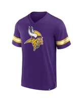 Men's Fanatics Purple Minnesota Vikings Jersey Tackle V-Neck T-shirt