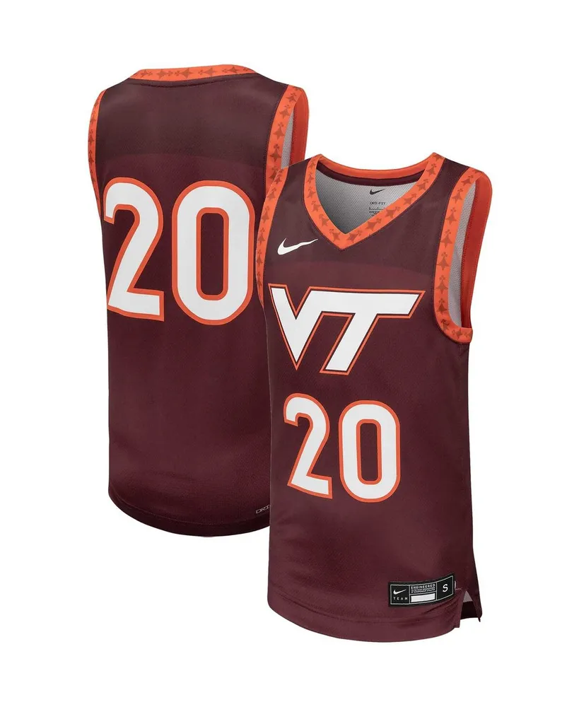 Big Boys Nike #20 Maroon Virginia Tech Hokies Team Replica Basketball Jersey