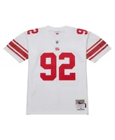 Men's Mitchell & Ness Michael Strahan White New York Giants Legacy Replica Jersey