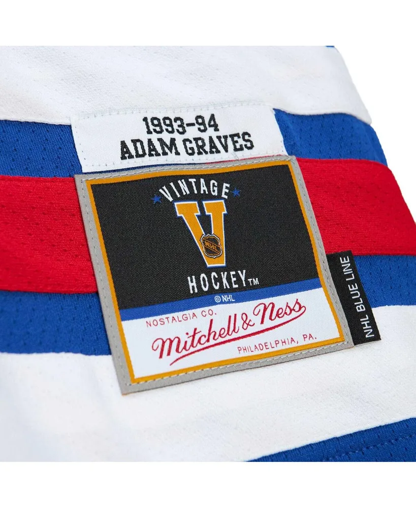 Men's Mitchell & Ness Adam Graves Royal New York Rangers 1993/94 Blue Line Player Jersey