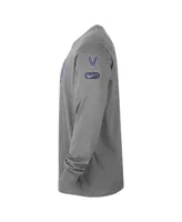 Men's Nike Heather Gray Villanova Wildcats Fast Break Long Sleeve T-shirt