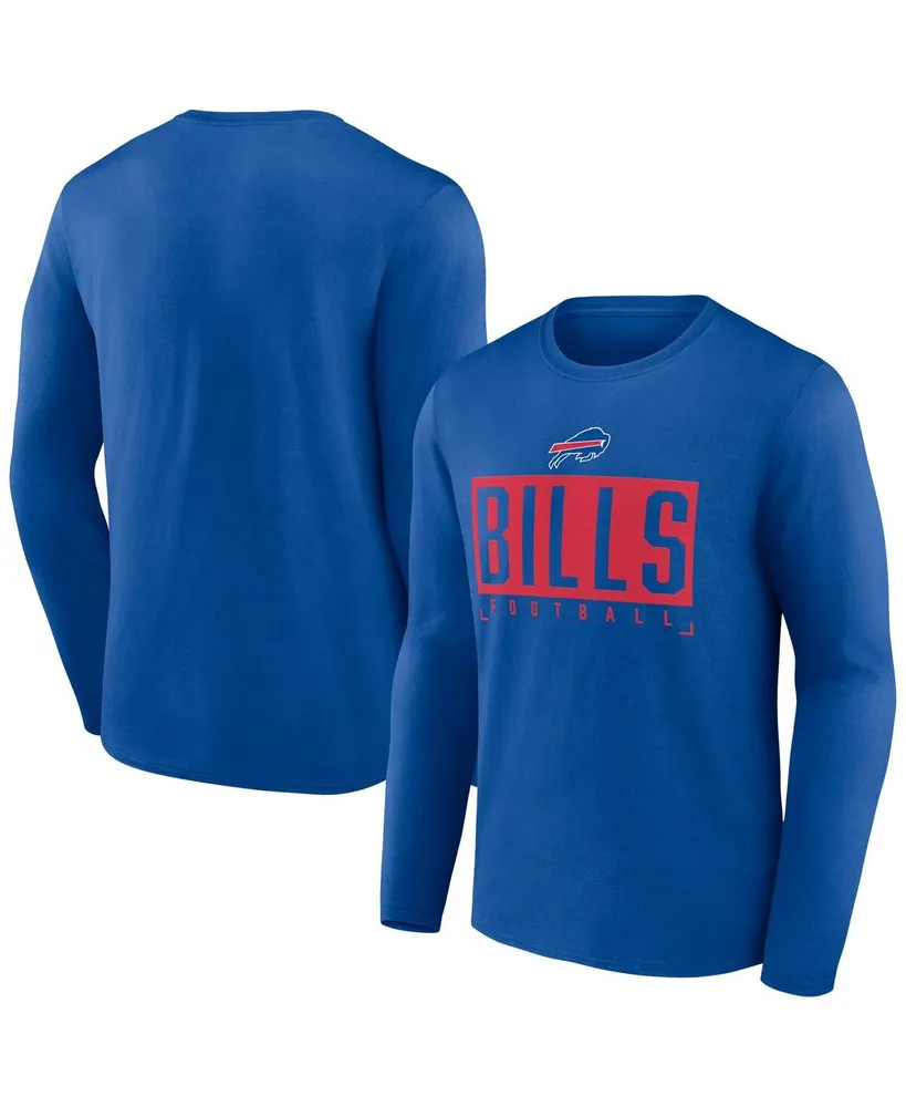 Men's Fanatics Royal Buffalo Bills Stack The Box Long Sleeve T-shirt