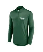 Men's Fanatics Green New York Jets Quarterback Quarter-Zip Top