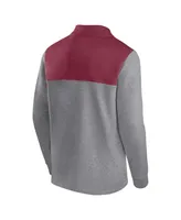 Men's Fanatics Heather Gray Colorado Avalanche Launch It Quarter-Zip Jacket