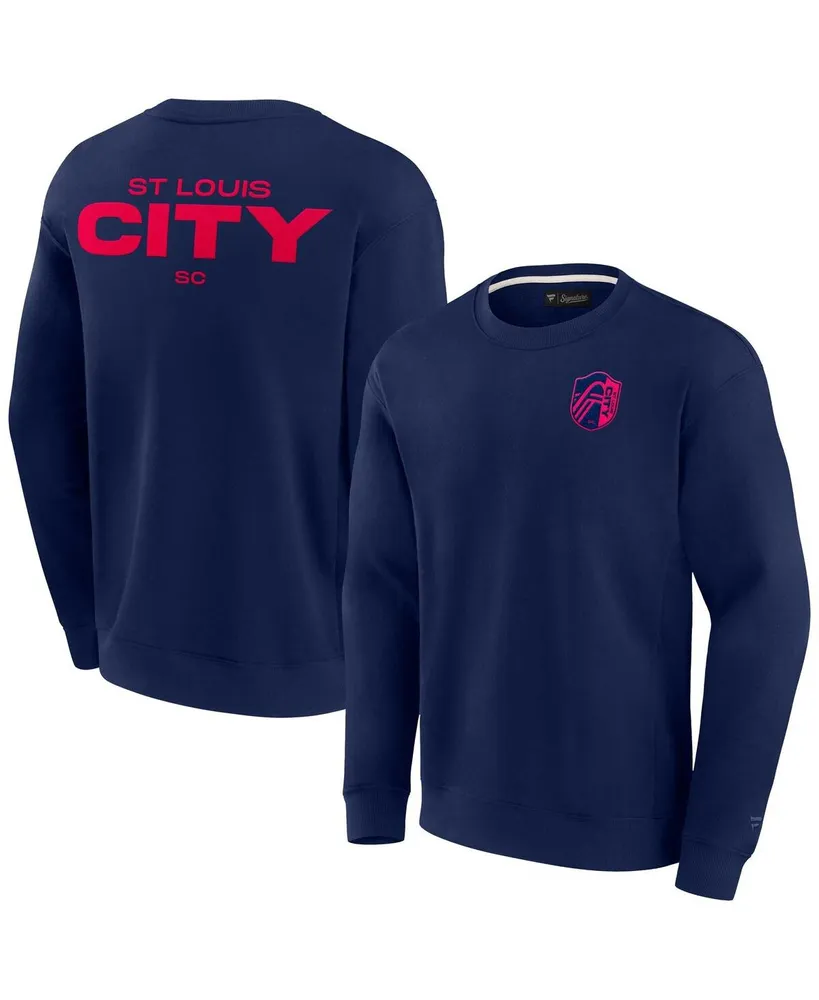 Fanatics Signature Men's and Women's Fanatics Signature Navy St. Louis City  Sc Super Soft Fleece Crew Pullover Sweatshirt