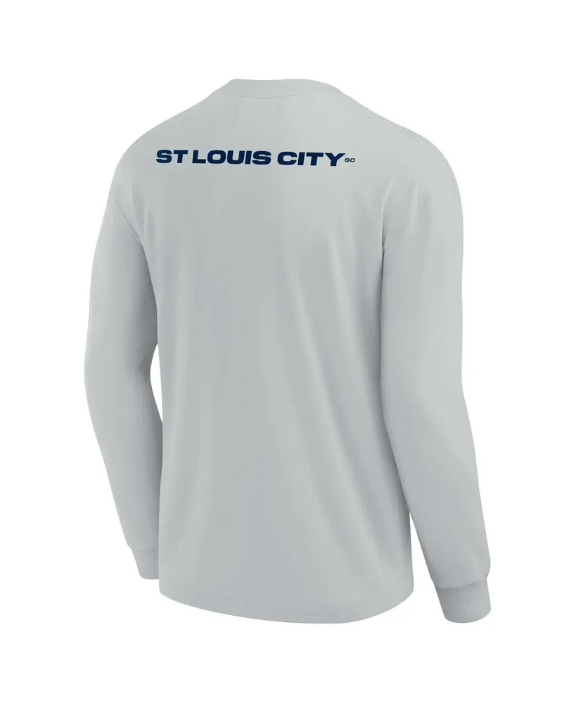 Men's and Women's Fanatics Signature Gray St. Louis City Sc Super Soft Long Sleeve T-shirt