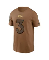 Men's Nike Russell Wilson Brown Distressed Denver Broncos 2023 Salute To Service Name and Number T-shirt