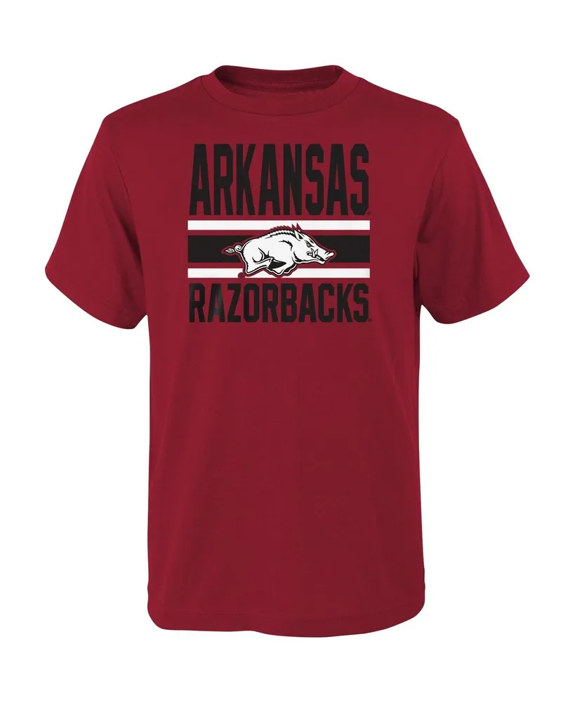 Big Boys Cardinal, Black Arkansas Razorbacks Fan Wave T-shirt Combo Pack