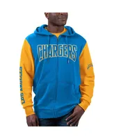 Men's G-iii Sports by Carl Banks Powder Blue, Gold Los Angeles Chargers T-shirt and Full-Zip Hoodie Combo Set