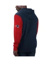 Men's G-iii Sports by Carl Banks Navy, Red New England Patriots T-shirt and Full-Zip Hoodie Combo Set