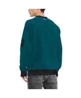 Men's Tommy Hilfiger Midnight Green Philadelphia Eagles Reese Raglan Tri-Blend Pullover Sweatshirt