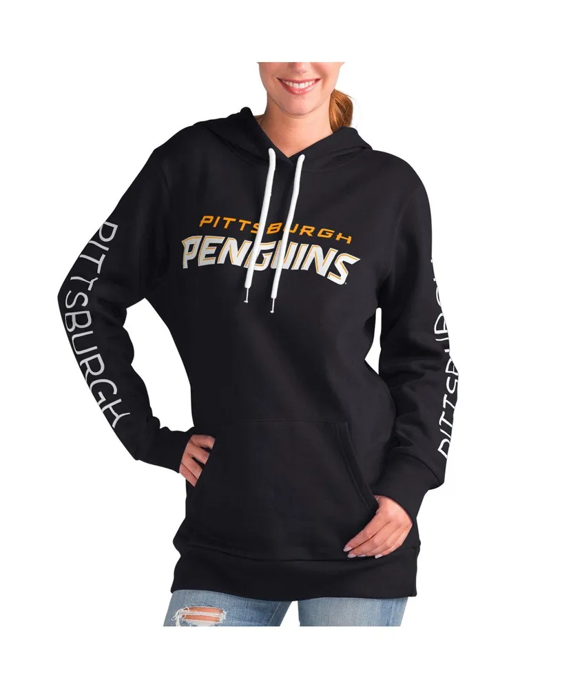 Women's G-iii 4Her by Carl Banks Black Pittsburgh Penguins Overtime Pullover Hoodie