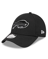 Youth Boys and Girls New Era Black Buffalo Bills Main B-Dub 9FORTY Adjustable Hat