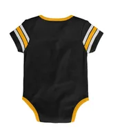 Infant Boys and Girls Black Pittsburgh Penguins Hockey Jersey Bodysuit