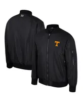 Men's Colosseum Black Tennessee Volunteers Full-Zip Bomber Jacket