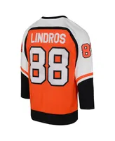 Big Boys Mitchell & Ness Eric Lindros Orange Philadelphia Flyers 1996-97 Blue Line Player Jersey