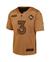 Big Boys Nike Russell Wilson Brown Distressed Denver Broncos 2023 Salute To Service Limited Jersey