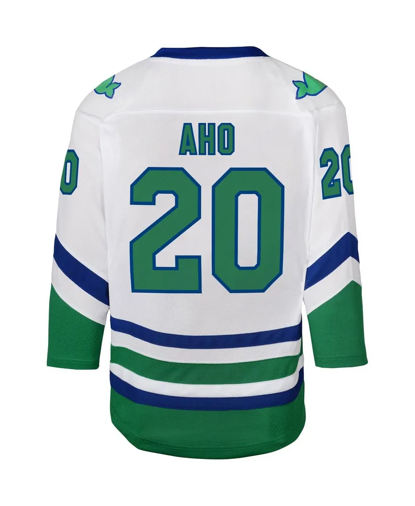 Big Boys Sebastian Aho White Carolina Hurricanes Whalers Replica Jersey