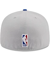Men's New Era Gray, Blue Detroit Pistons Tip-Off Two-Tone 59FIFTY Fitted Hat