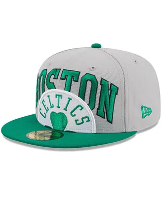 Men's New Era Gray, Kelly Green Boston Celtics Tip-Off Two-Tone 59FIFTY Fitted Hat