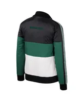 Women's The Wild Collective Green Michigan State Spartans Color-Block Puffer Full-Zip Jacket