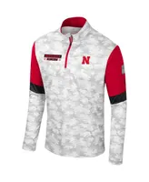 Men's Colosseum Camo Nebraska Huskers Oht Military-Inspired Appreciation Tomahawk Quarter-Zip Windshirt